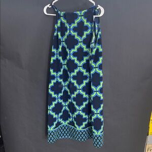 Crown & Ivy Blue and Green Geometric Dress